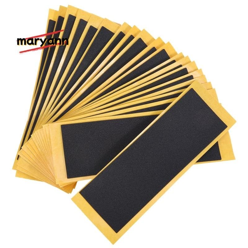 20 Pçs/Lote Preto Fingerboard Deck Fita Sem Cortes Adesivos Adesiva De Espuma Preta 38mm X 110mm