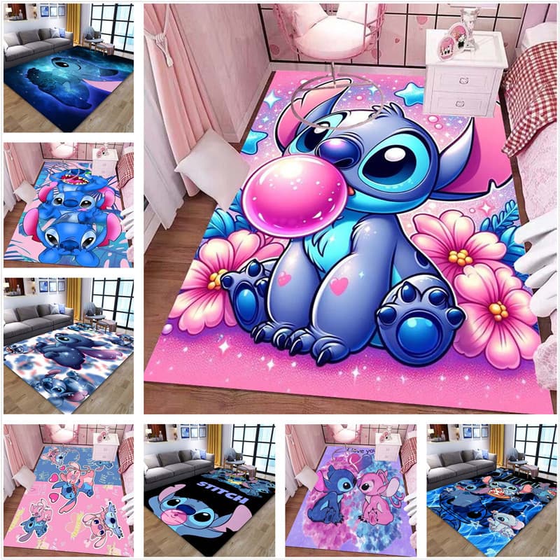 Interestelar Baby Disney Stitch Desenho Infantil Fofo Tapete Estampado Para Casa Sala De Estar Rastejante Decoração De Q