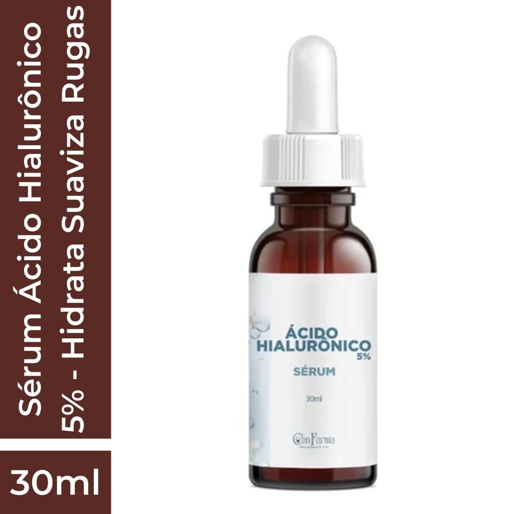 Sérum Ácido Hialurônico 5% 30ml - Hidrata Suaviza Rugas - ClinFarma
