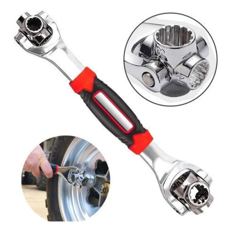 Chave Multifuncional 48 em 1 360º Kit 48 Peças para Carro, Móveis e Reparos Aço Resistente