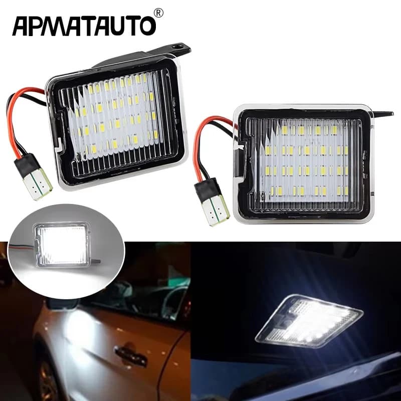 2 Pçs LED Luz sob espelho retrovisor lateral Bem-vindo Para Ford Focus Mondeo MKIV MKV Kuga C-Max Escpe S-Max Galaxy