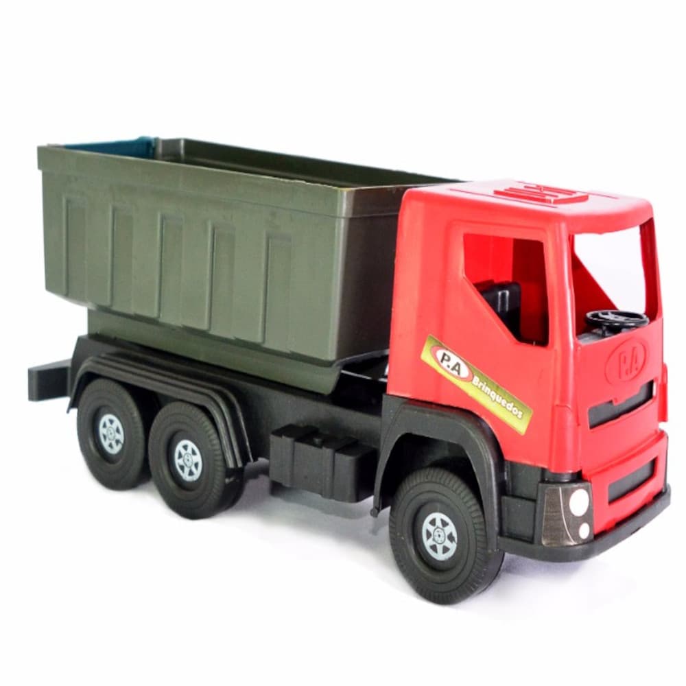 Caminhão Caçamba Basculante 3 Eixos Infantil Grande 35cm