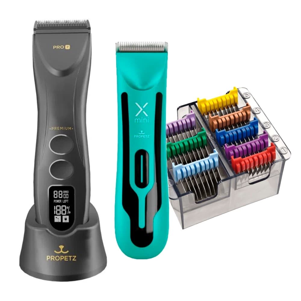 Máquina de Tosa PRO7 + Máquina para Acabamento PROX Mini Propetz + Adaptadores Original