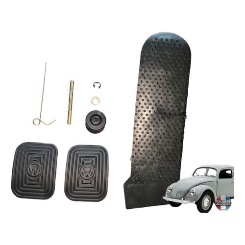 Pedais Vw Fusca Até 75 Acelerador Capas Borracha Reparo Kit