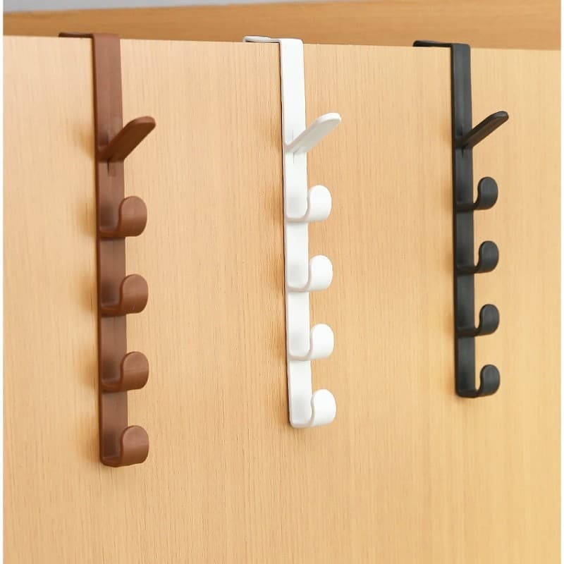 Cabide Suporte Para Porta Com 5 Ganchos Para Pendurar Da Porta/Bolsas/Chapéus/Acessórios