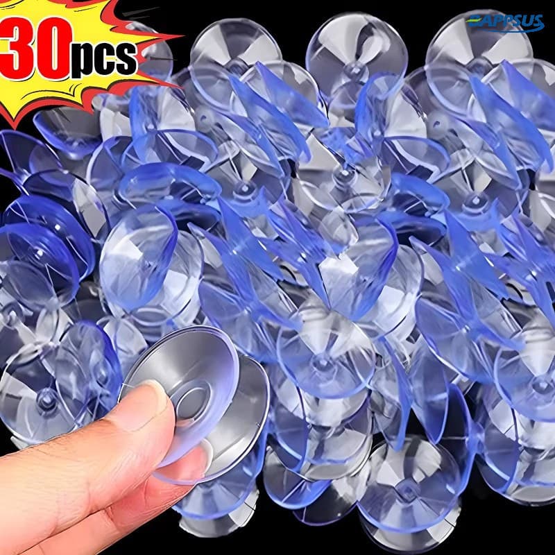 30 Pçs Dupla Face Ventosa PVC Otário Almofadas Para Vidro 20/30/35mmplástico Aquário Tubo De Oxigênio DIY Sabão Titular
