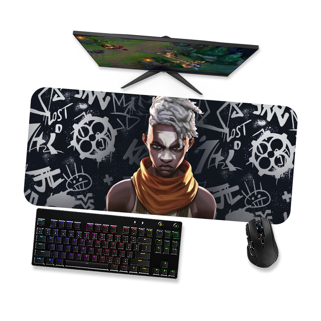 Mouse Pad Gamer Grande  Arcane Ekko 1  90x40 80x40 60x40 70x30 45x40