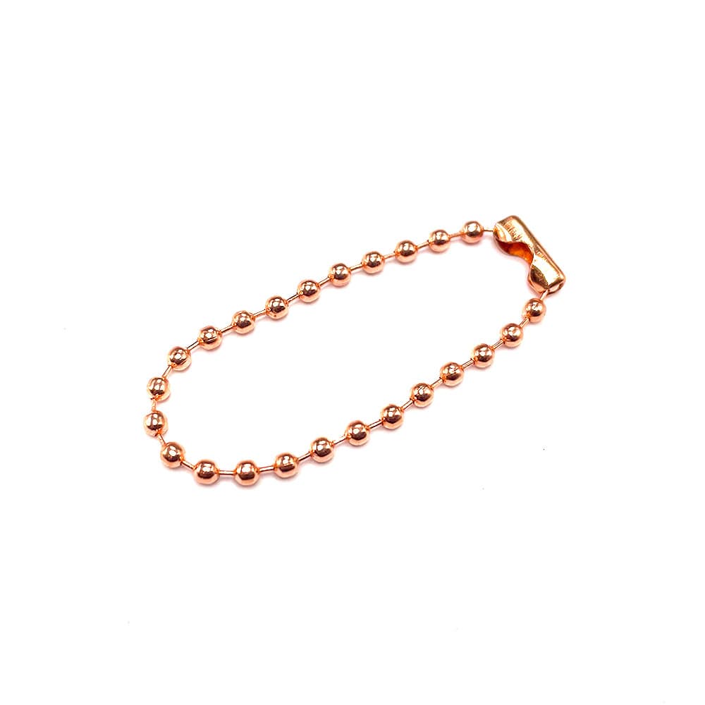Correntinha de Bolinhas 10cm Rose Gold Corrente - 10 unidades
