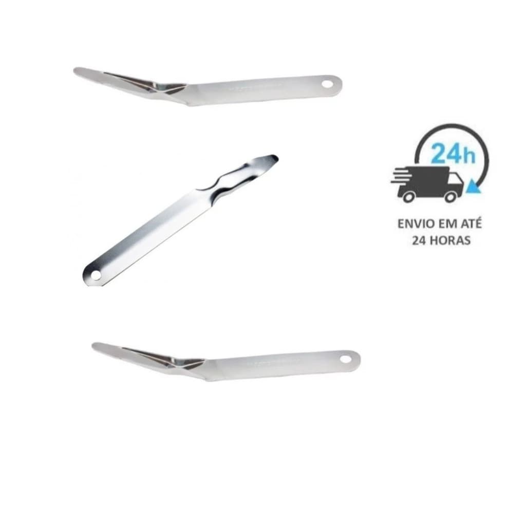 Extrator Saca Tira Grampos Espátula Metal Niquelado Bacchi Carbrink