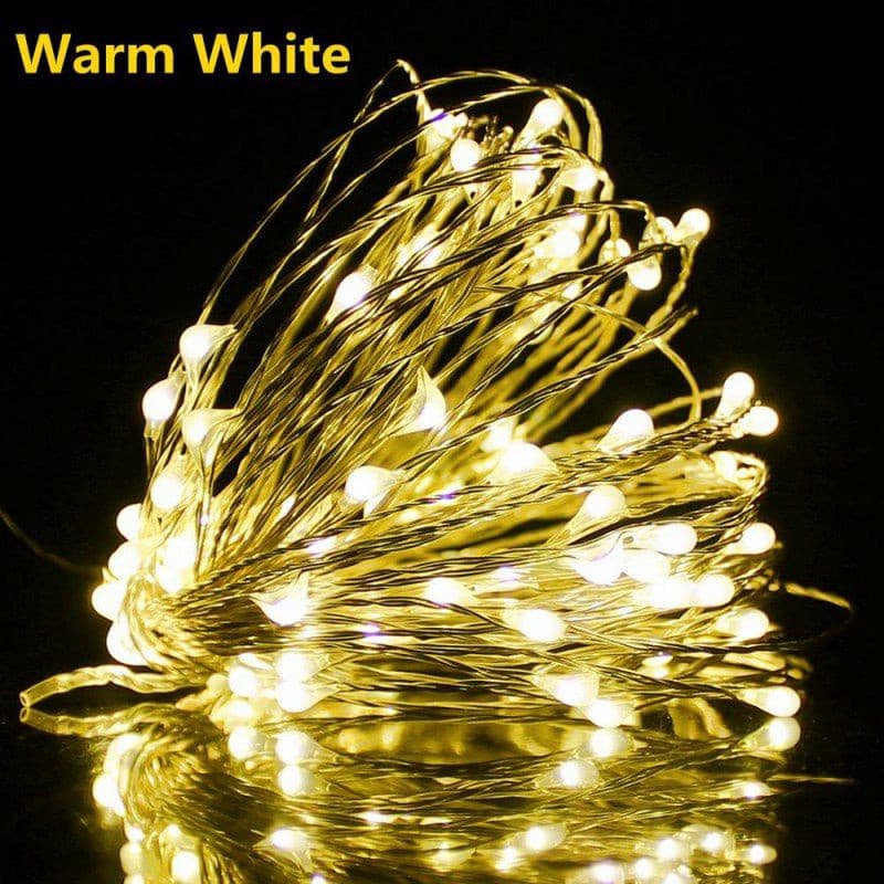 Kit com 10 Fios de Fada 2 Metros Led Para Decoração Festa Arte Presente Ambiente Decorado Charme