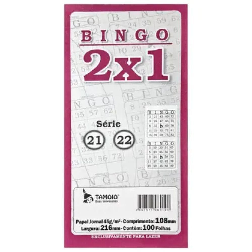 Bloco Bingo Duplo 100 Folhas - Tamoio