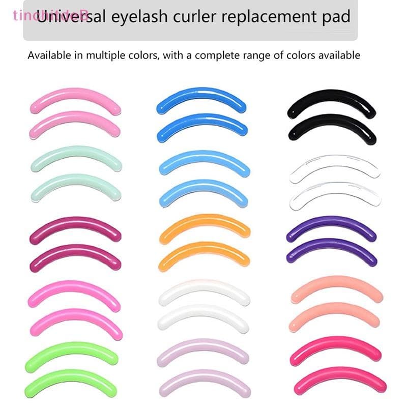 [TinchitdeB] Modelador De Cílios Colorido Substituir Borracha 30 Unidades/Caixa Branco Azul Elástico Curvador Acessórios