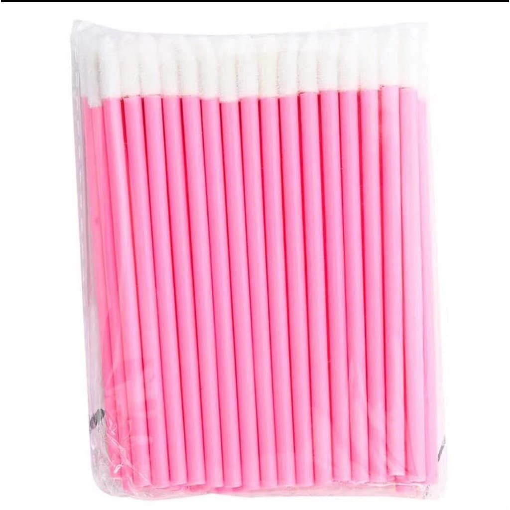 Kit C/ 50 Pincel Aplicador De Gloss Lash Extensão Cílios