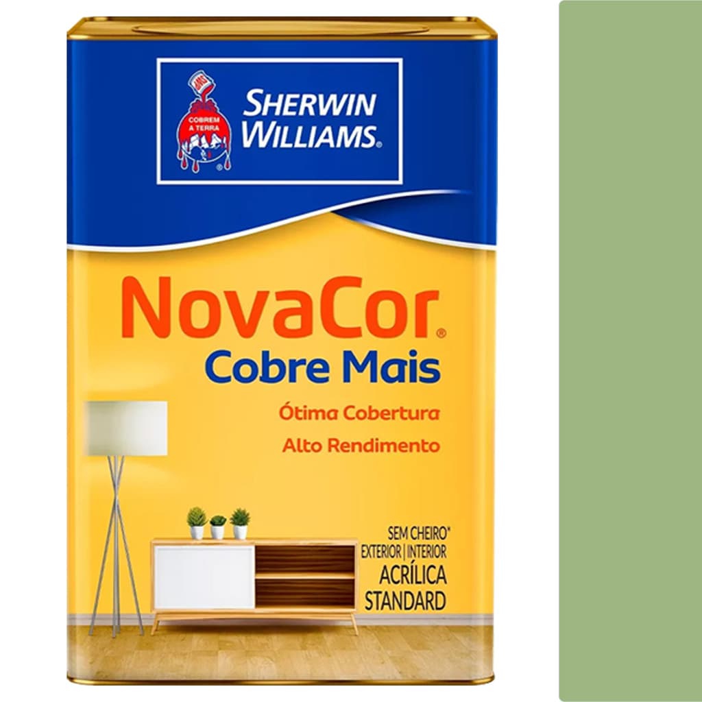 Tinta Acrílica Novacor Cobre Mais Standard Verde Jardim 18 Litros
