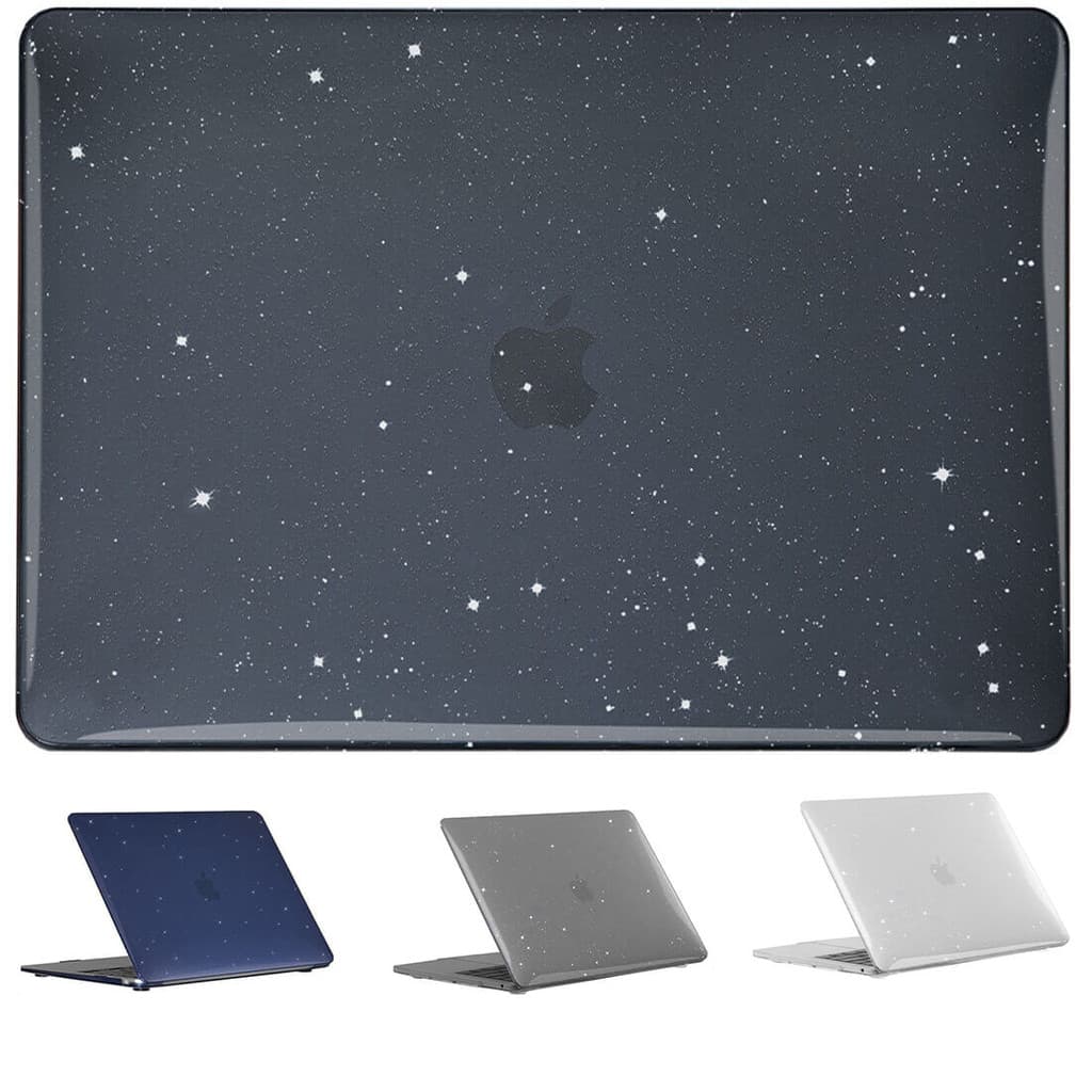 Capa Glitter Séries Macbook Air 13.6 pol A3113 Cor:Preta