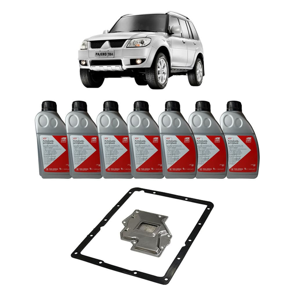 KIT TROCA ÓLEO CÂMBIO AUTOMÁTICO para MITSUBISHI PAJERO TR4 IO 2002 ATÉ 2014 FEBI 7 LITROS
