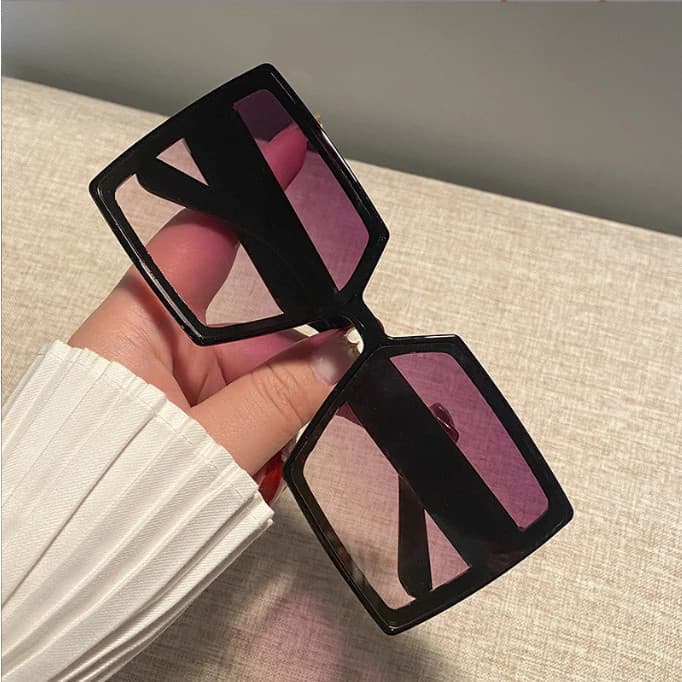 Óculos De Sol Com Armações Quadradas Grandes Moda Ocidental Feminina Colorida