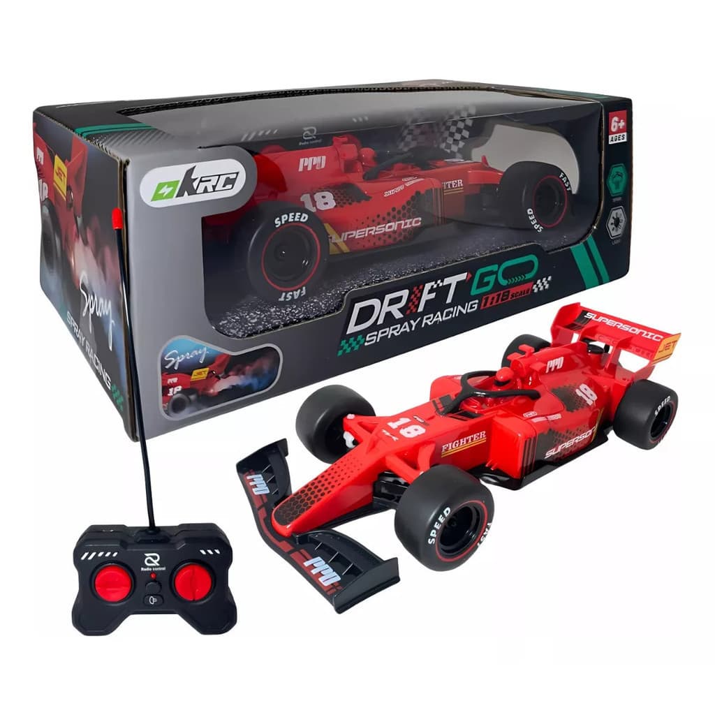 Carrinho Controle Remoto Recarregável Formula1 Solta Fumaça CONTROLE TOTAL - IVAN BRINQUEDOS