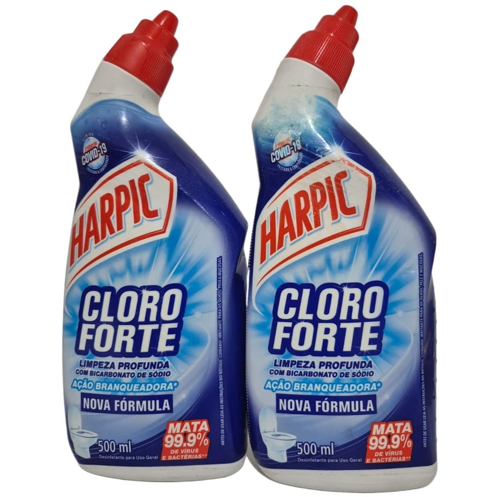 Kit com 2 Harpic Limpa e Desinfeta cloro forte 500ml