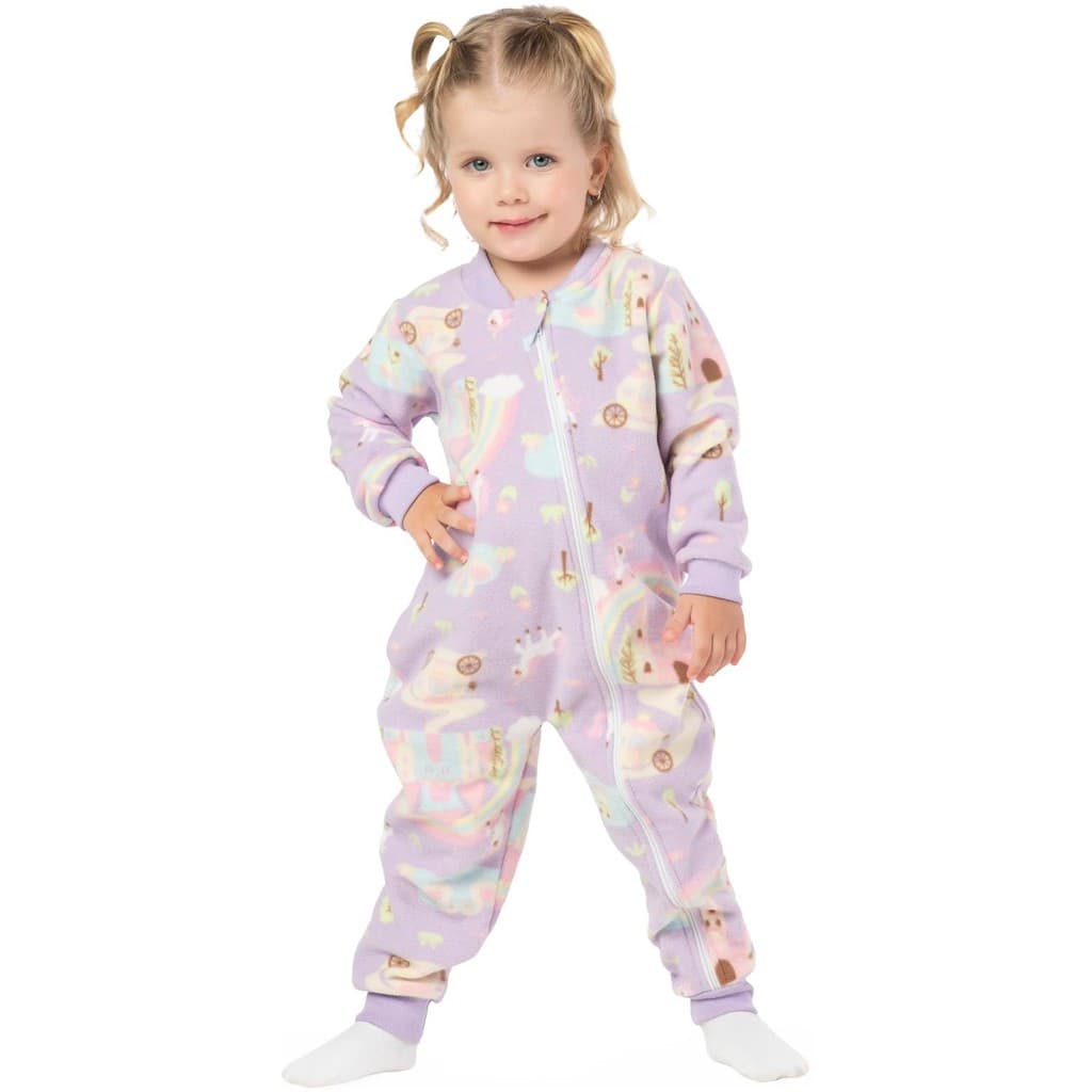 Pijama Infantil Menina Mega Soft Unicórnio