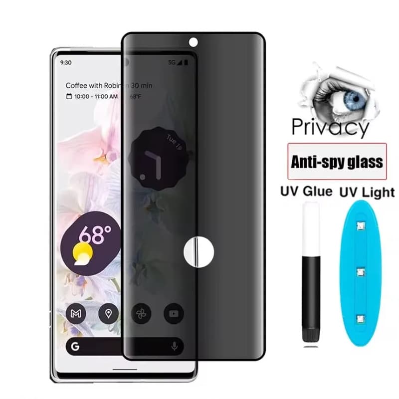 Vidro Temperado Com Cola UV Anti-Espião Para Motorola Edge 70 60 Fusion + Plus Filme Protetor De Tela De Privacidade