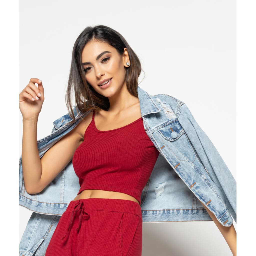 Jaqueta Jeans Marmorizado Salvatore Fashion