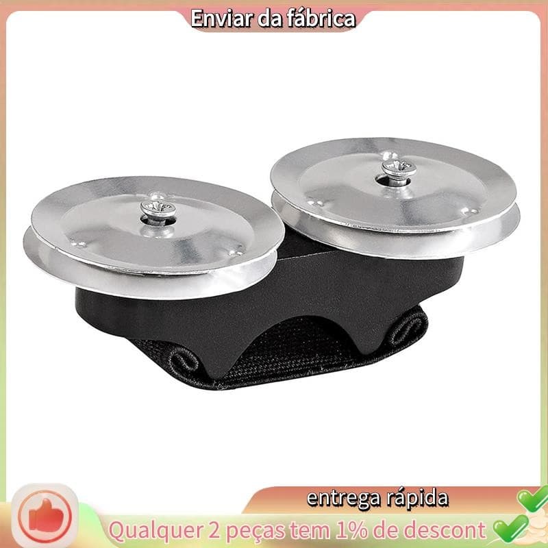 1 Peça Sino De Dedo Pandeiro Chocalho De Mão Adequado Para Tambor Cajon Africano E Outros Instrumentos De Percussão