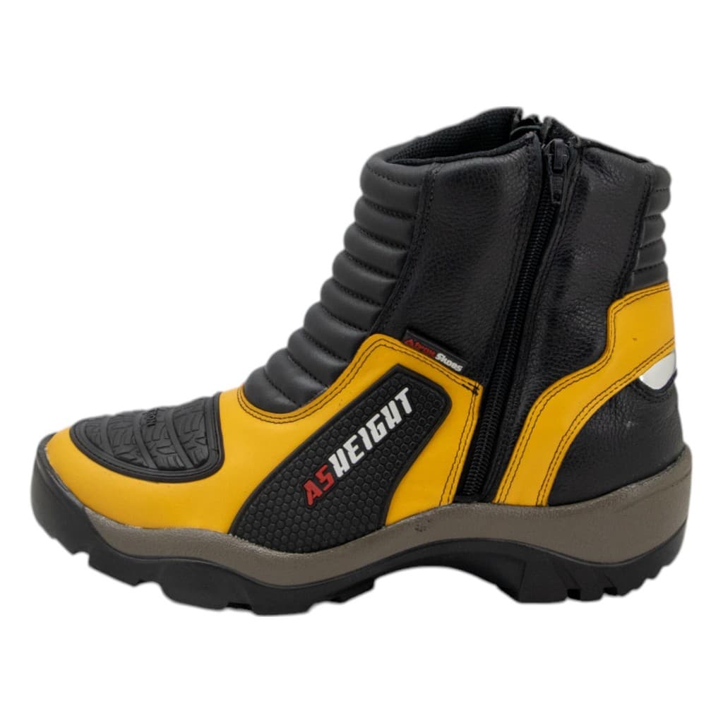 Bota para motociclista com Palmilha 9cm couro AS-HEIGHT 950