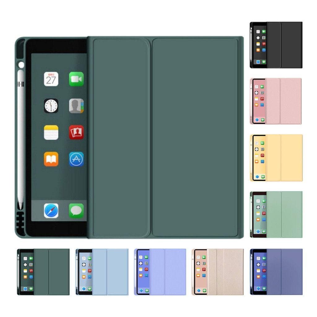 Capa Magnética De Couro Com Slot Para Caneta Para iPad 5/6/7/8/9, ipad air1/2/3/4/5, ipad pro 9,7/10,5/11/12,9 polegadas