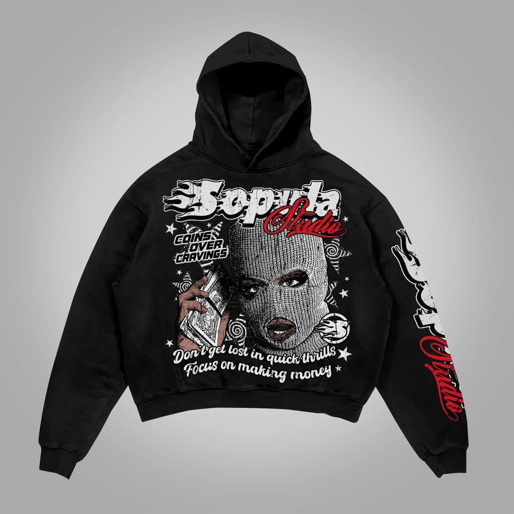 "Moletom HellxCity : Estampa Vintage Money Make Sopula , Algodão Premium e Estilo Único!"