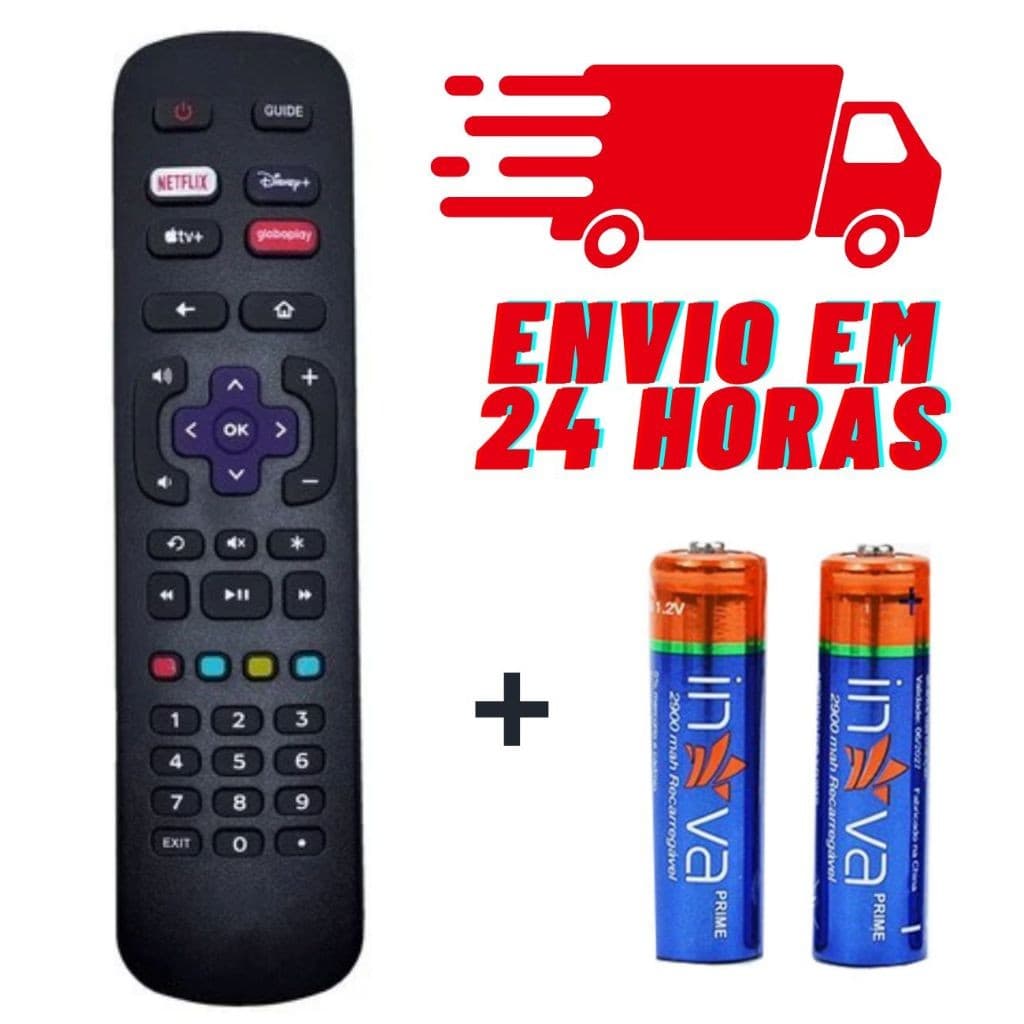 Controle Remoto para Tv Roku Philco / Aoc Roku Smart 9206