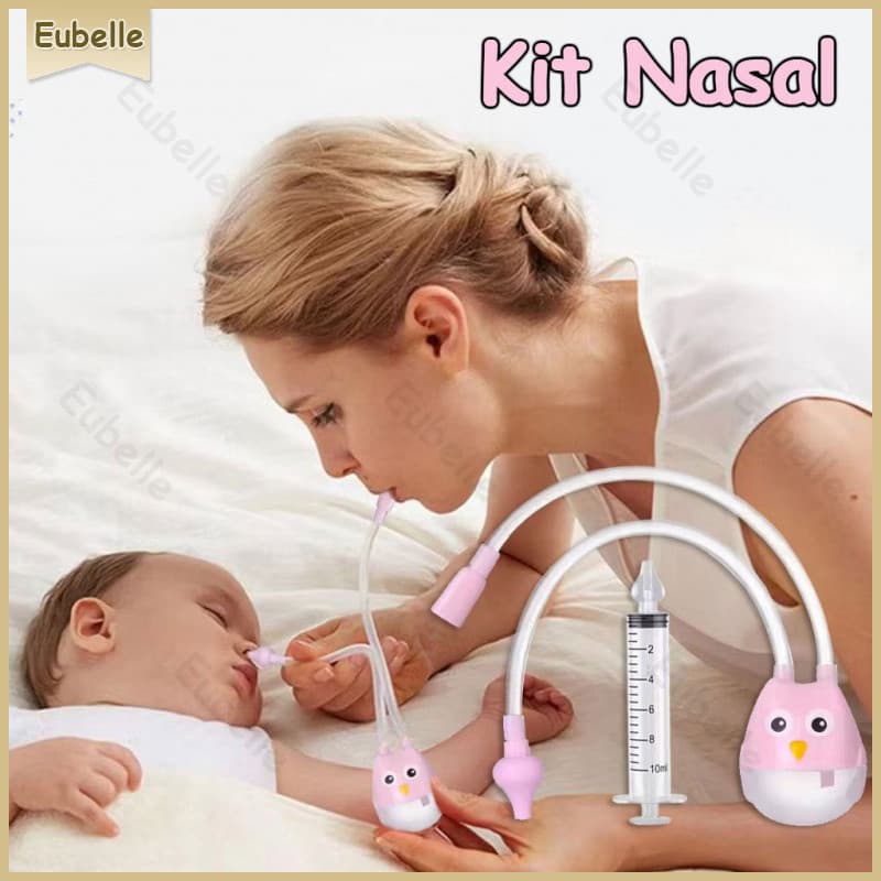 Kit De Cuidados Nasais Para Bebês  Seringa E 1 Aspirador Lavagem E Para Limpeza Nasal Do Bebê E Lava