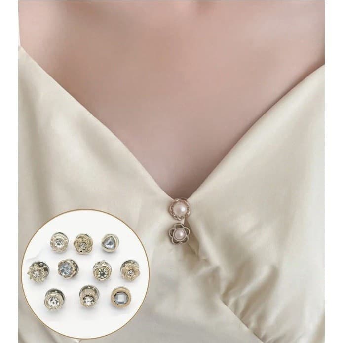 Broche Tapa Decote Kit com 8 Unidades Fecha e disfarça o Decote