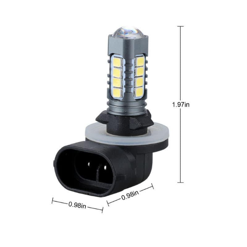 H27 LED Lâmpadas De Nevoeiro Luz 881 Branco 6000K 50W Automáticas De Alta Potência 1100LM Farol De Feixe 12V