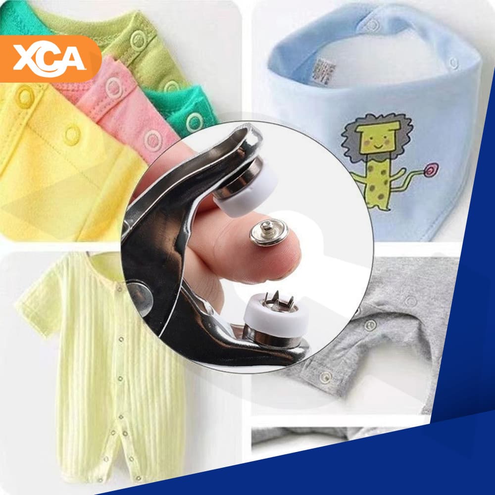 Alicate Botão Pressão Duplo Metal Prensa Costura Roupas Bebê