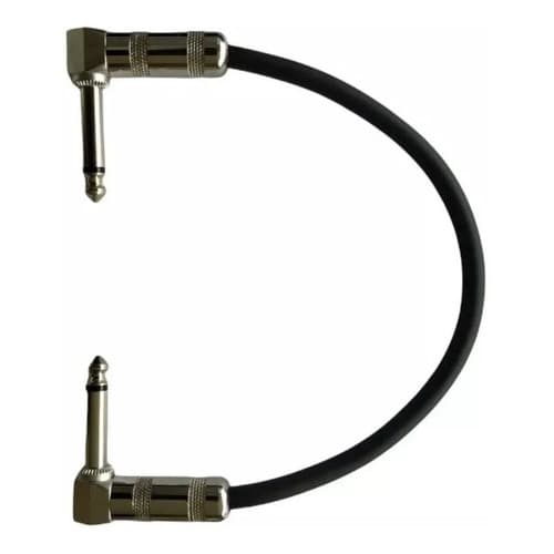 Cabo Guitarra P10 X P10, L, 90º Graus, Mono 2m Preto
