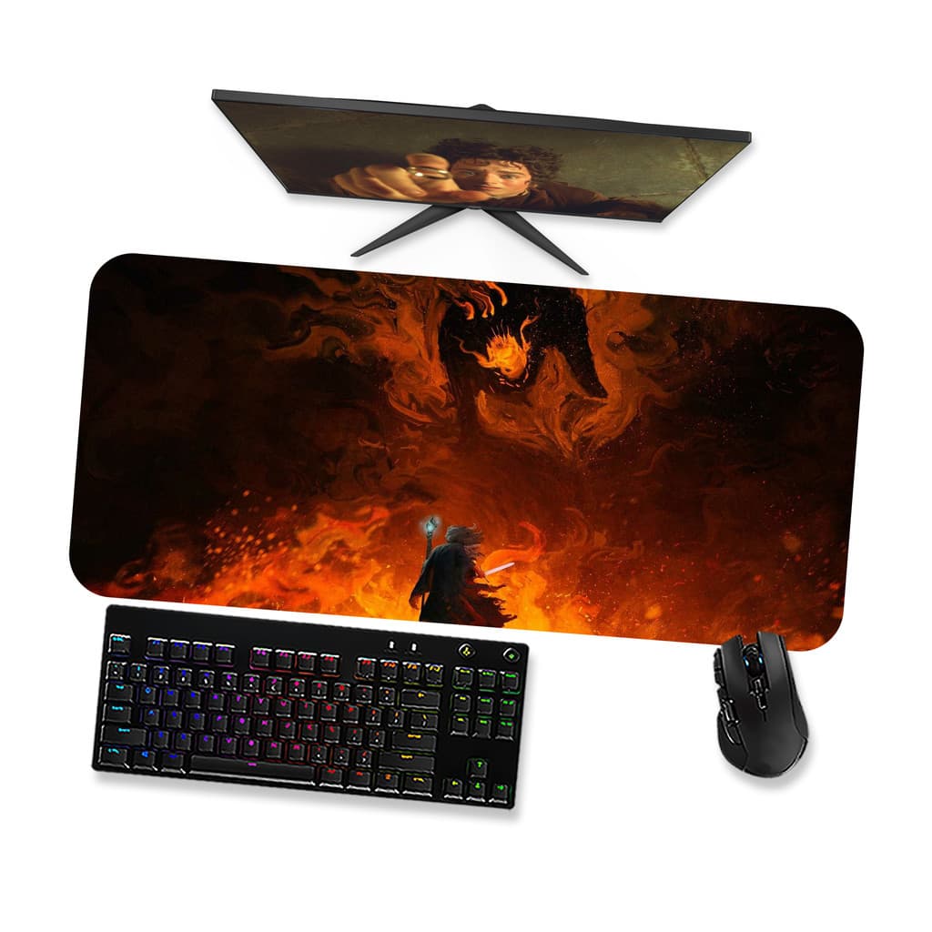 Mousepad SENHOR DOS ANEIS GANDALF VS BALROG Speed Costurado Mouse pad Gamer 90x40 70x30 80x40 60x40 45x40