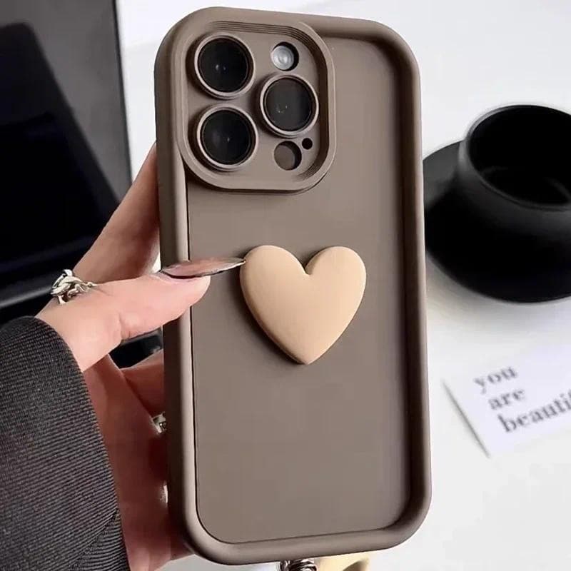 Para Redmi 15 15C Nota 15 Pro Plus 4G 5G Bonito 3D Preto Amor Coração Caso Silicone À Prova De Choque Capa De Cor Sólida