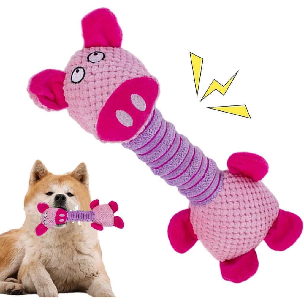 Brinquedos pelúcia de pescoço longo Para Cachorros. Uso, porco e  cachorro dentição Com Apito