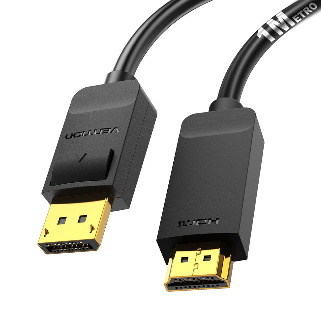 Cabo Displayport Para Hdmi 4k 30Hz Hd 1080p 1m Cabo Vention