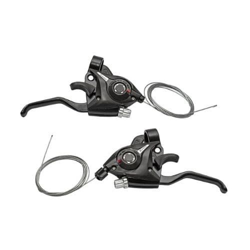 ALAVANCA DE CAMBIO V-BRAKE 7/3V MANETE E ABRAÇADEIRA ALUMINIO C/ CABOS