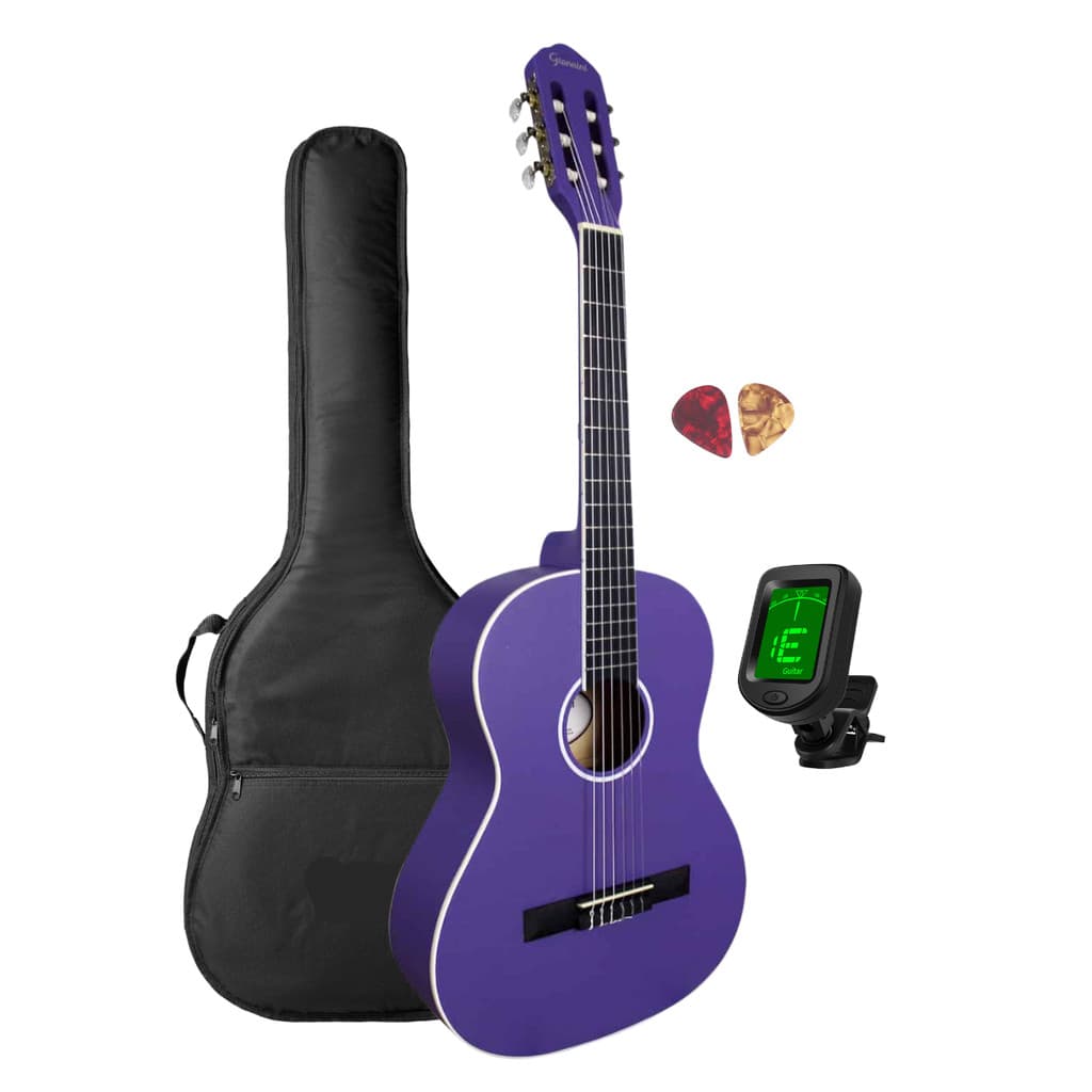 Violão Roxo Acústico Adulto Destro Giannini N14 + Acessórios