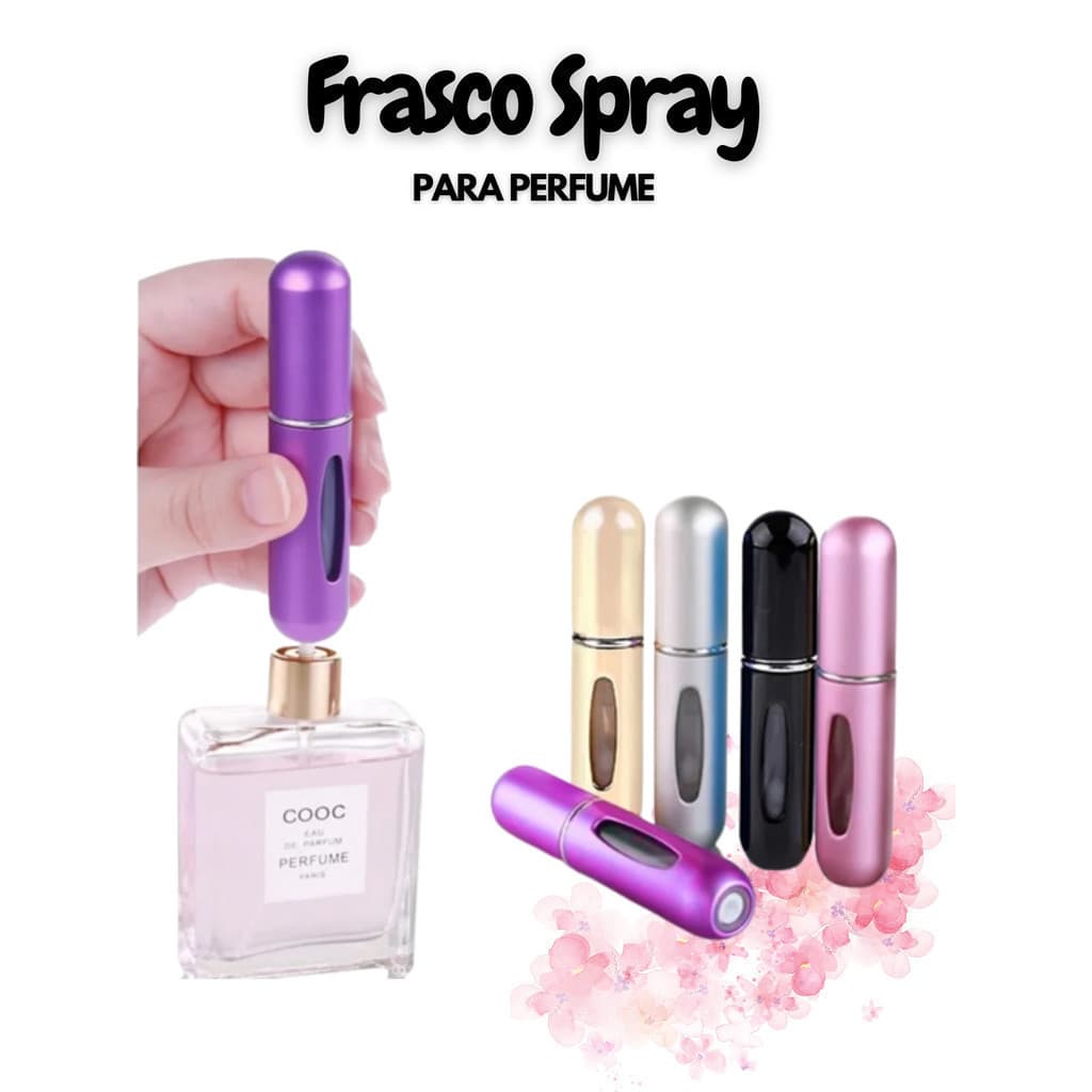 Frasco Spray para Perfume de Bolso Recarregável 5ml