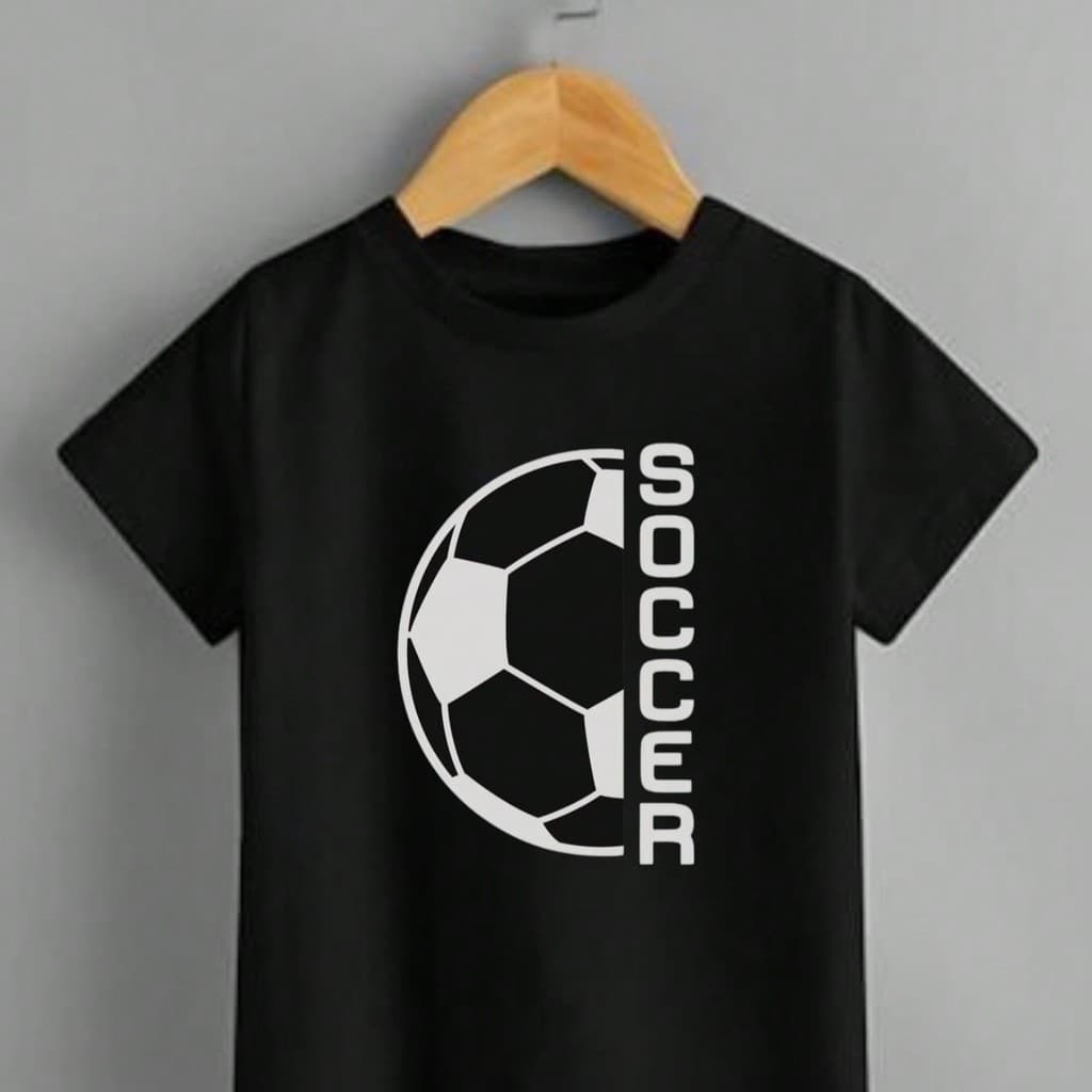 Camiseta Infantil Soccer Futebol Unisex Crianças 100% Algodão