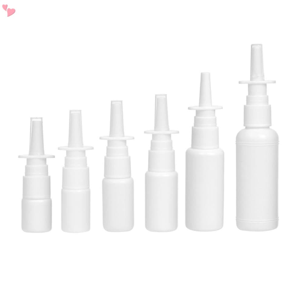 5-50ml Branco Vazio Plástico Garrafas De Spray Nasal Bomba Pulverizador Névoa Nariz Garrafa Recarregável Para Aplicações