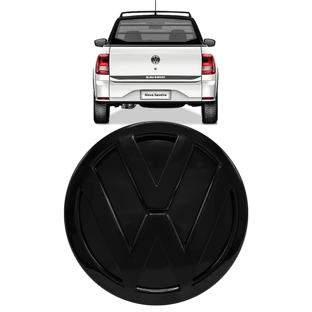Emblema Porta Mala Saveiro G6 2012 Até 2022 (Black Piano)
