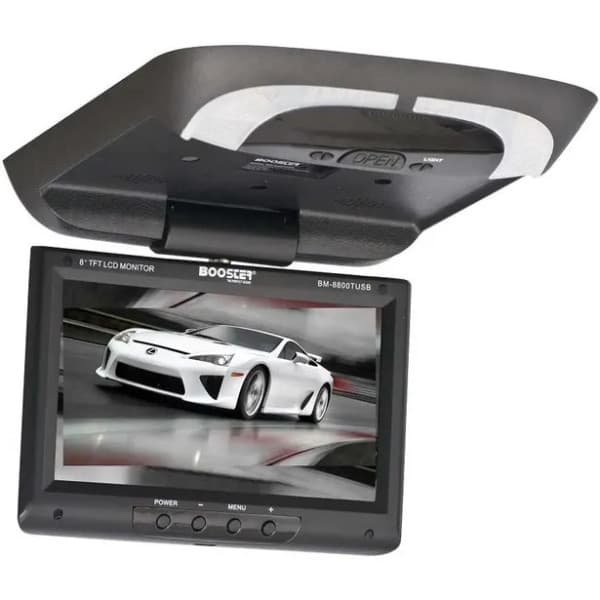 Tela de Teto Automotivo Booster BM-8800TUSB / 8.0" / Monitor Giratorio Com Alto Falante / USB / SD / IR
