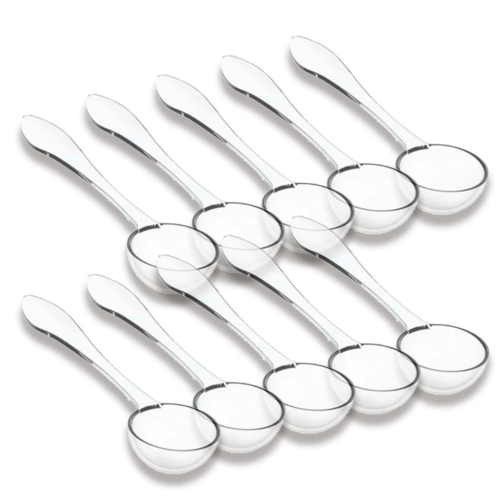 Conj 10 Colheres Eco Para BUFFET SORVETERIA AÇAI Transparente 15 cm SB