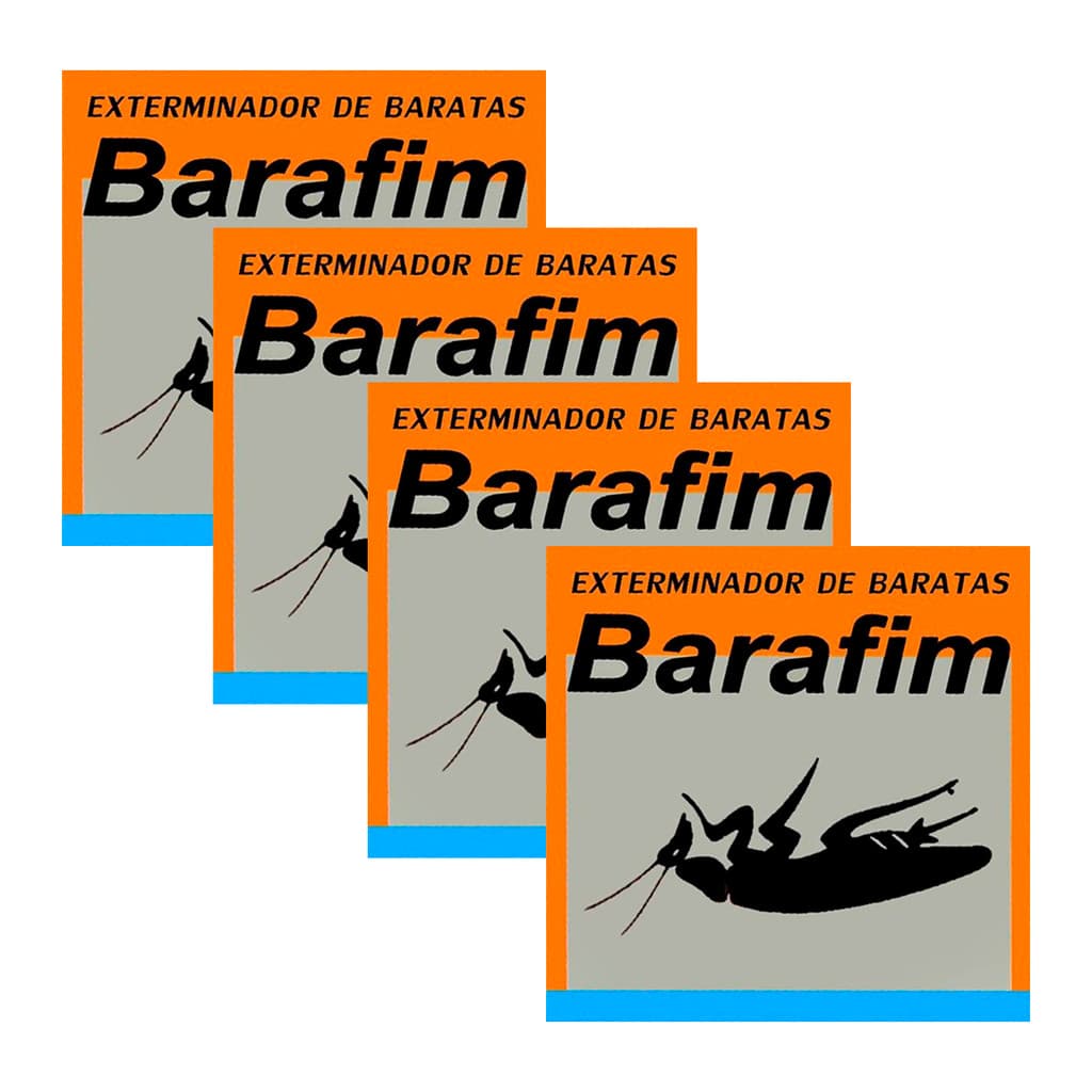 Kit 4 Iscas Mata Baratas Barafim Inseticida