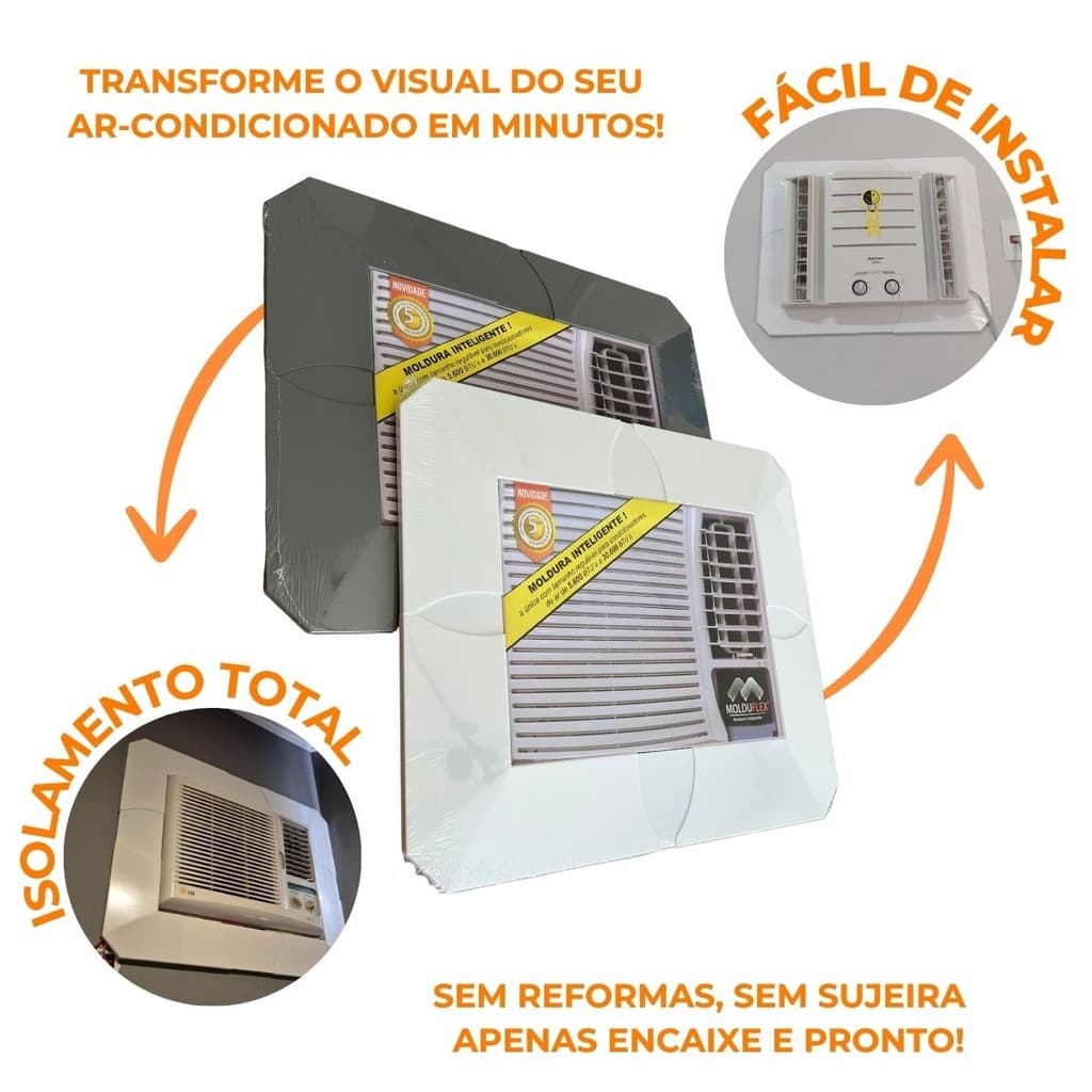 Moldura Ar Condicionado Regulável De 5600 A 30.000btus Cores Acabamento Ajustável Encaixe